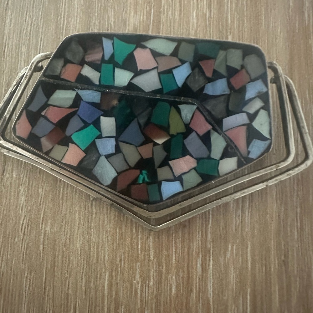 Israel Confetti  Handcrafted Brooch